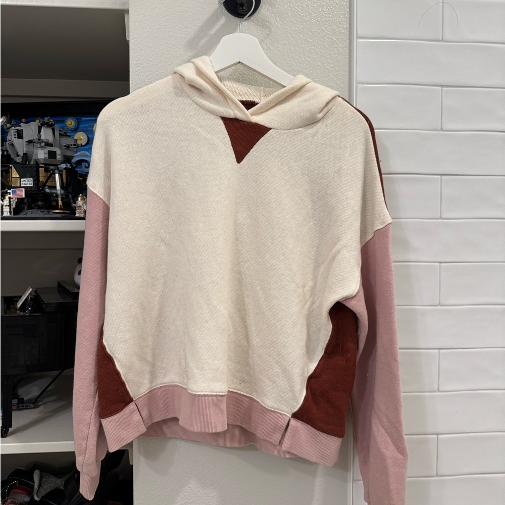 NEW Madewell MWL Hoodie in Cream and Brown